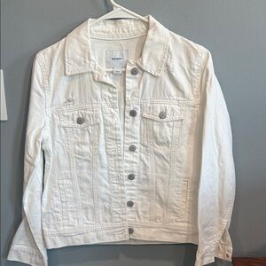 Old Navy Women's Light Cream Jean Jacket